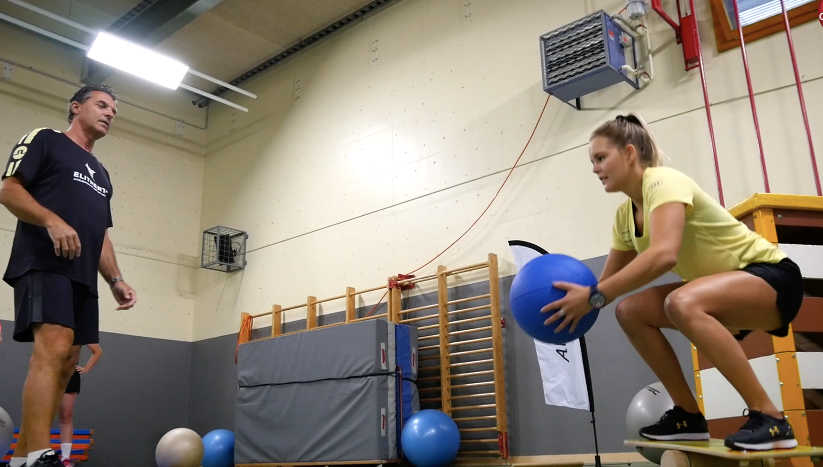Charlotte Chable à l'entraînement physique